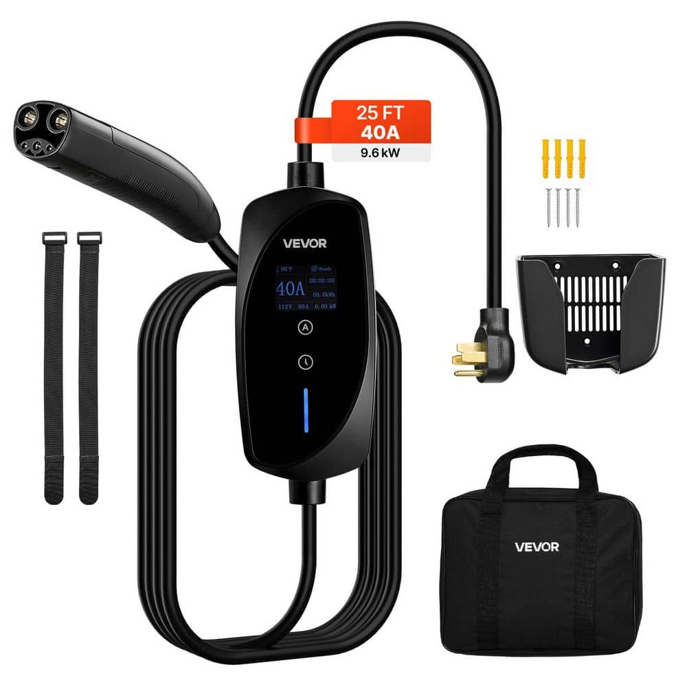 Level 2 Tesla Charger, 40 Amp Adjustable Current, 240V Portable Home Electric Car EV Charger with 25 ft Charging Cable price history on PriceWatchPro