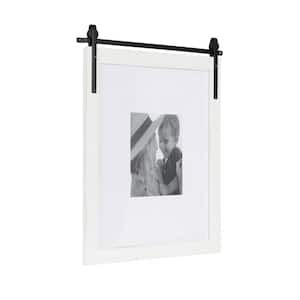 Cates 16 x 20 Matted to 8 x 10 White Wood Hanging Picture Frame