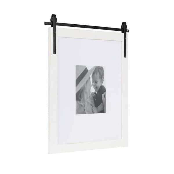 Cates 16x20 matted to 8x10 White Wood Hanging Picture Frame