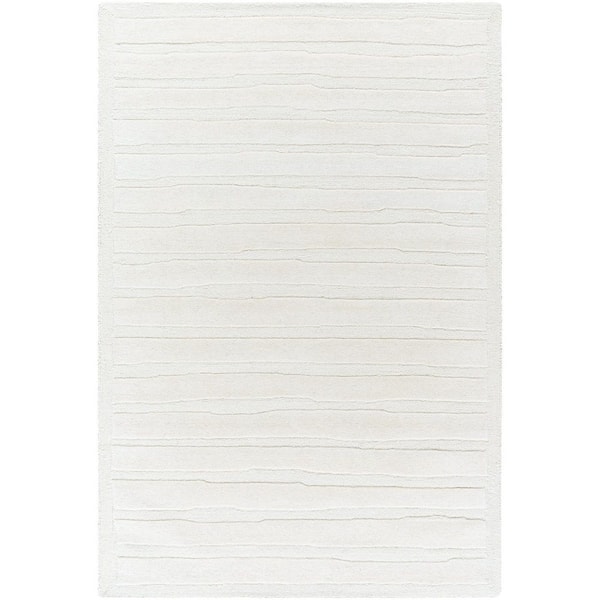 Brook White Modern 8 ft. x 10 ft. Indoor Area Rug