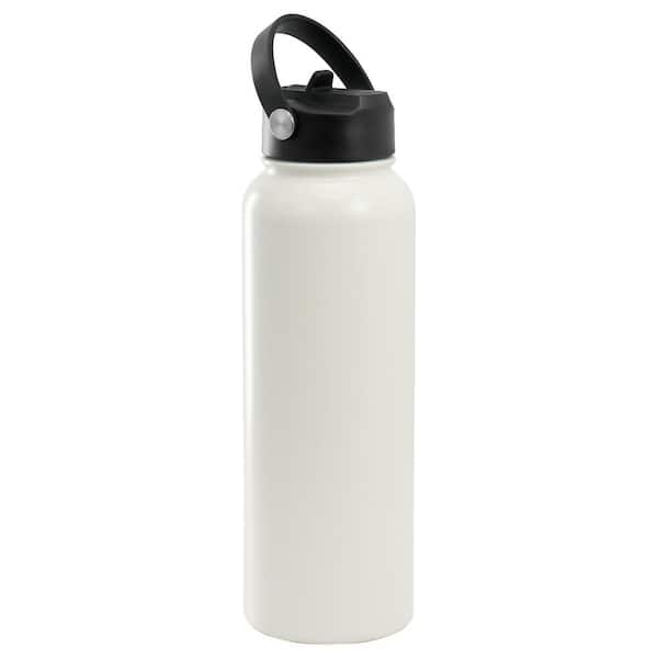 Gibson Home Marina 38oz stainless steel Thermal Bottle with Lid in Cream
