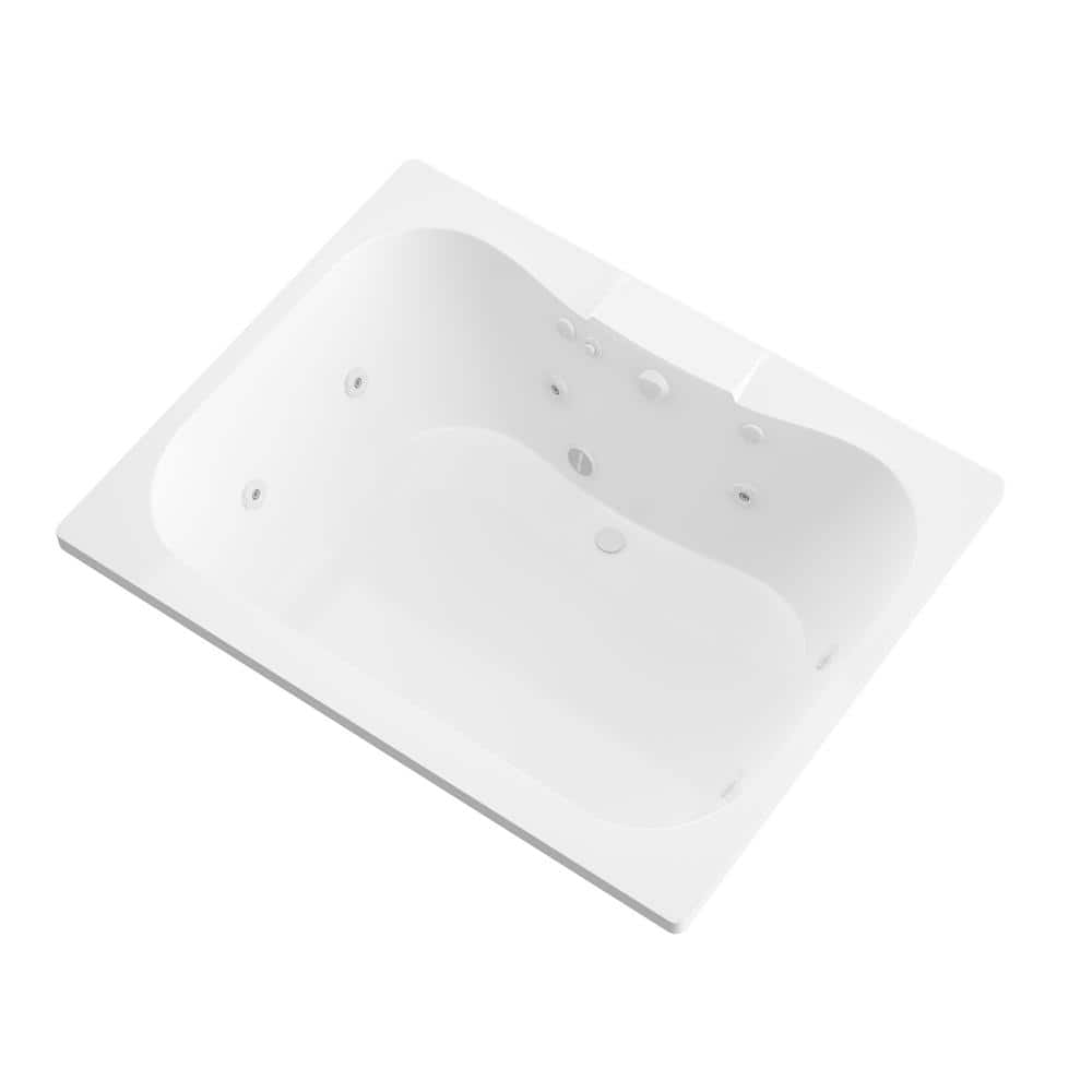 Universal Tubs Rhode 5 ft. Rectangular Dropin Whirlpool Bathtub in