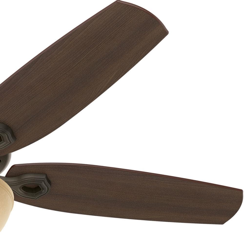 52'' New Bronze Ceiling Fan with LED Light and Reversible Blades