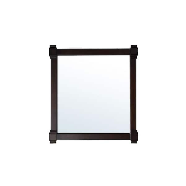 James Martin Vanities Brittany 35.1 in. W x 39.2 in. H Framed Square Bathroom Vanity Mirror in Burnished Mahogany