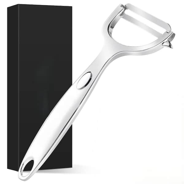 Durable Series Stainless Steel Y Peeler with Ultra Sharp Serrated Blade and Non-Slip Grip