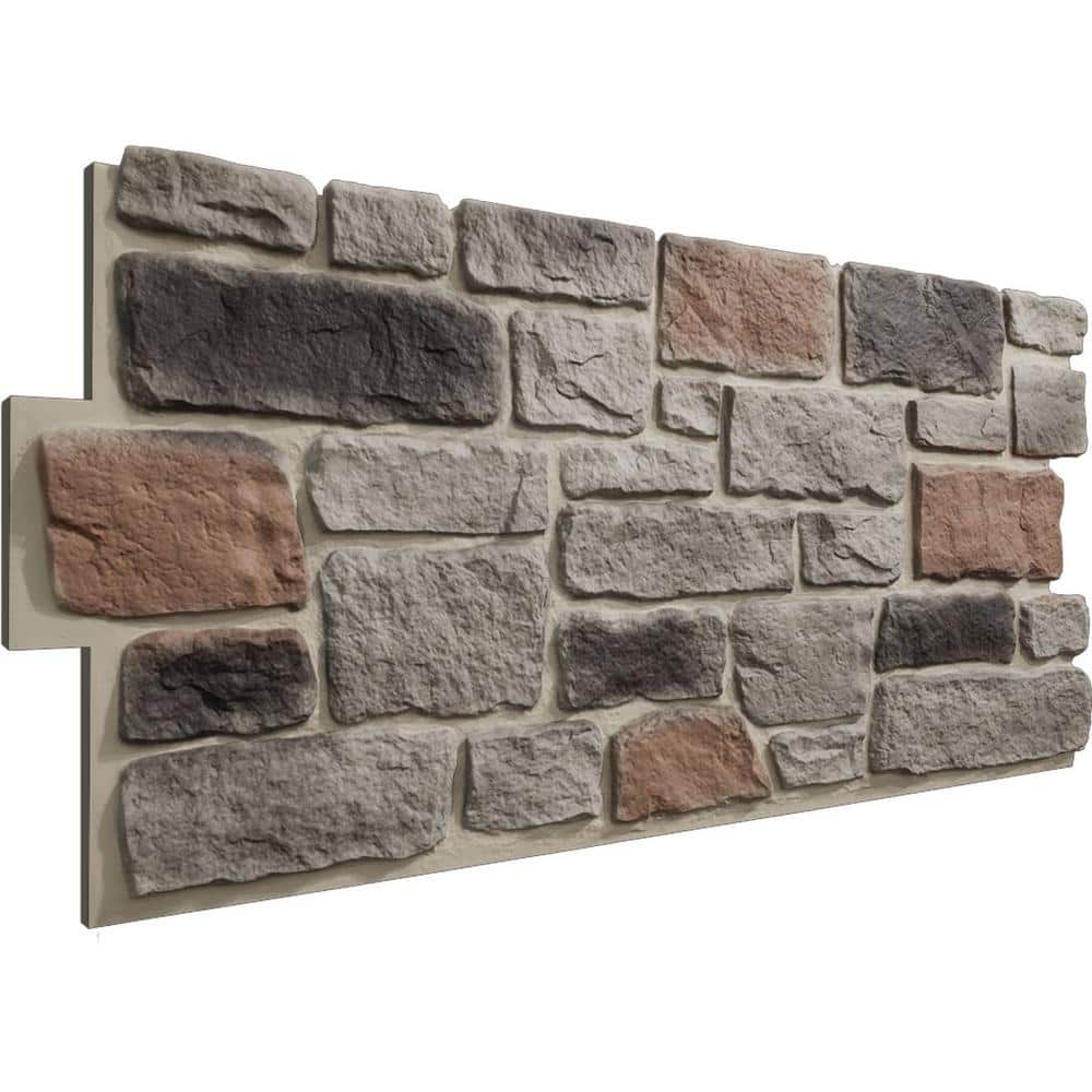 Smolder Faux Stone Urethane Panel, 48"W x 23.75"H