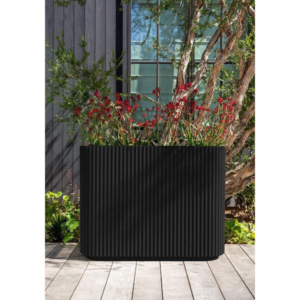 Veradek Demi Span Extra Large Black Plastic-Stone Rectangular