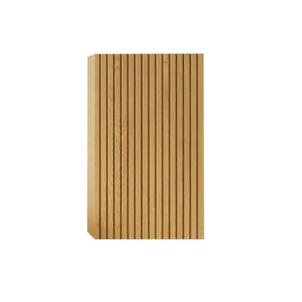 14 in. W x 12 in. D x 24 in. H Light Oak Brown Linen Cabinet