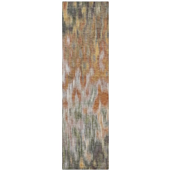 Addison Rugs Chantille Machine Washable Indoor/Outdoor Abstract ACN2129 Terracotta 2 ft. 3 in. x 7 ft. 6 in. Runner Rug