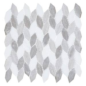 Channing Baskit Elongated Hex White/Tan/Brown 12 in. x 12 in. Natural Stone Mosaic Wall/Floor Tile (5.3 sq. ft./Case)