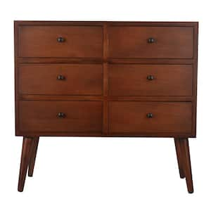 Mid Century Walnut 6-Drawer Accent Chest