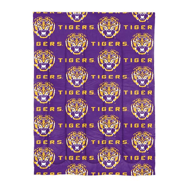 Unbranded 4-Piece Multi Colored LSU Tigers Twin Size Bed In a Bag Set