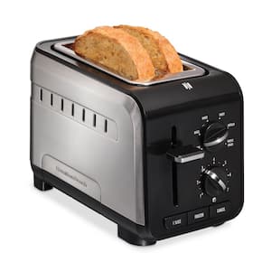 Expert Toast 900 W 2-Slice Black and Stainless Steel Wide Slot Toaster