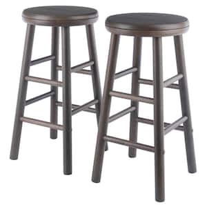 Shelby 24 in. Oyster Gray Backless Swivel Seat Counter Stool (Set of 2)