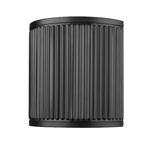 Unbranded - Stari 8 in. Matte Black Integrated LED 1 Light Wall Sconce with Frosted Acrylic Shade