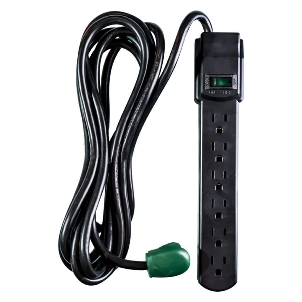 6-Outlet Surge Protector with 12 ft. Cord, Black price history on PriceWatchPro
