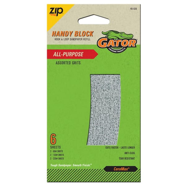 Gator 2-5/8 in. x 5 in. Hook and Loop Premium Multi-Surface Handi Block  All-Purpose Sanding Refills 45020 - The Home Depot