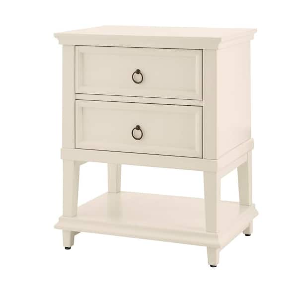 Grantley Ivory 2-Drawer Nightstand (27 in. H x 22 in. W x 16.5 in. D)
