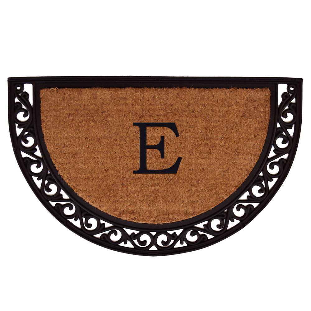Ornate Scroll 30 in. x 48 in. Coir Monogrammed Door Mat (Letter E) price history on PriceWatchPro