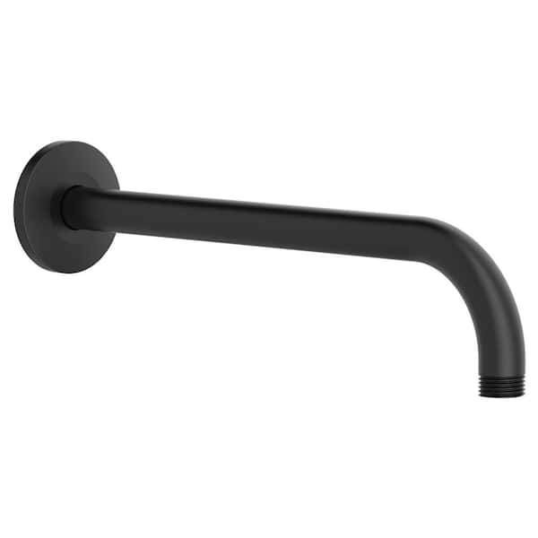 American Standard 12 in. Wall Mount Right Angle Shower Arm in Matte Black
