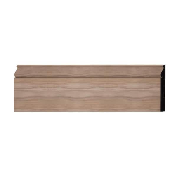 Ekena Millwork WM163E 0.56 in. D x 5.25 in. W x 6 in. L Wood (Walnut) Baseboard Moulding Sample