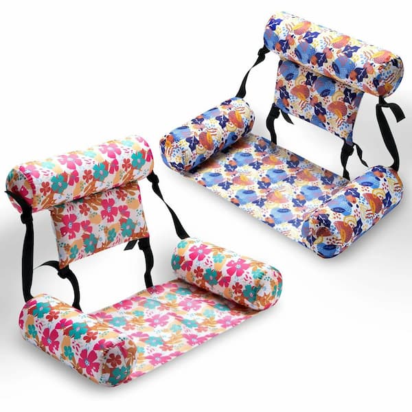 Joyfy 2 Packs Flower Pattern Pool Float Hammock Chairs