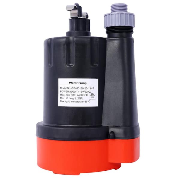 1/3HP 2500GPH Submersible Water Pump, Thermoplastic Utility Pump,Sump Pump, with 10 ft. Power Cord