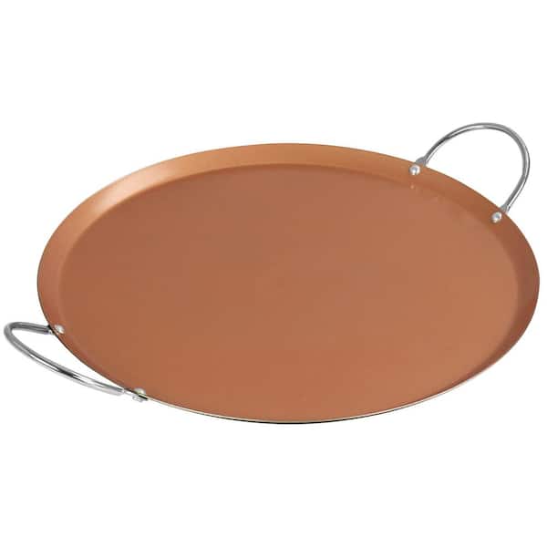 Handcrafted Hammered Copper 10” Round Comal Griddle Pan / Flat Grill
