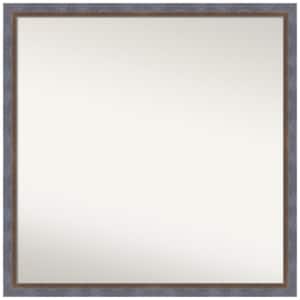 2-Tone Blue Copper 28.25 in. W x 28.25 in. H Non-Beveled Modern Square Wood Framed Bathroom Wall Mirror in Blue