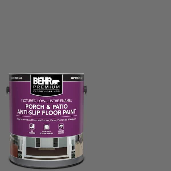 1 gal. #AE-48 Machine Gray Textured Low-Lustre Enamel Interior/Exterior Porch and Patio Anti-Slip Floor Paint
