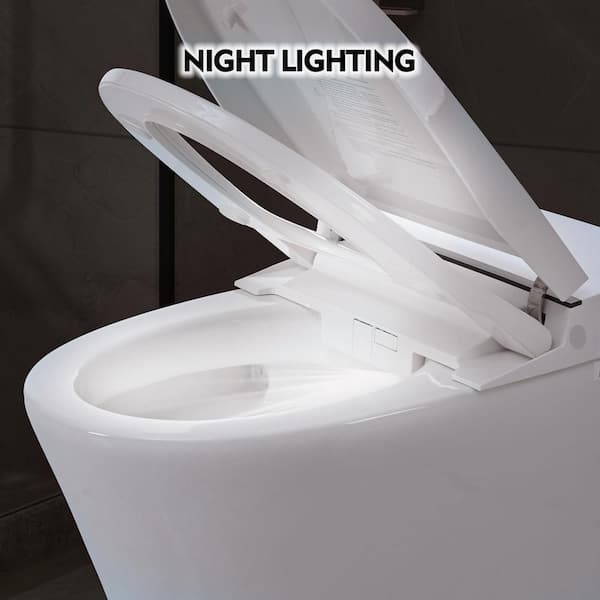 Virubi Elongated Smart Toilet Bidet with Dual Flush & Foot Sensor