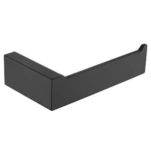 Wall Mounted Single Arm Toilet Paper Holder in Square with Matte Black