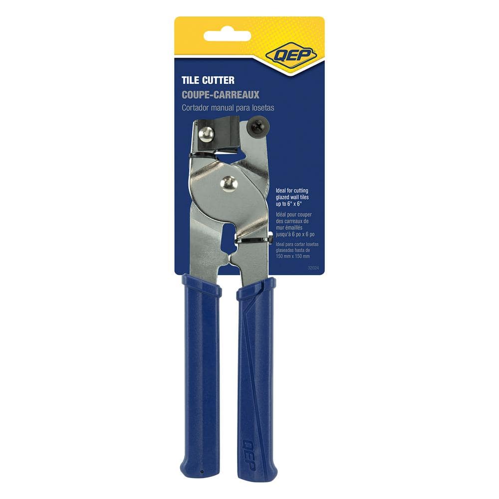 QEP Blue Steel Handheld Tile Cutter with Comfort Grip