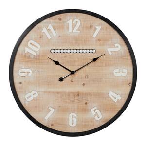Brown Wood Analog Wall Clock