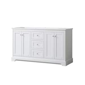 Avery 59.25 in. W x 21.75 in. D x 34.25 in. H Double Bath Vanity Cabinet without Top in White