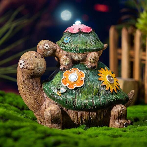 Resin Solar Turtle Garden Statue Z07LCH89Z7 - The Home Depot