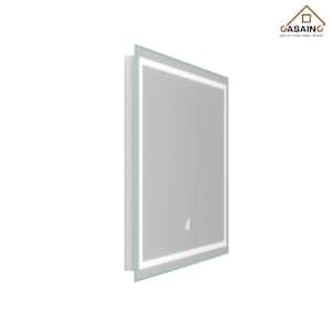 48 in.W x 36 in. H Large Rectangular Frameless LED Wall-Mounted Bathroom Vanity Mirror in Silver Ultra Bright