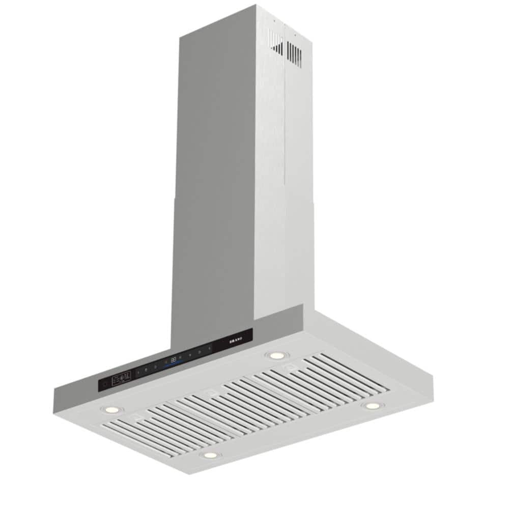 36-Inch Professional Island Range Hood, Ducted/Ductless Option - 900 CFM, Smart Controls, Easy Install