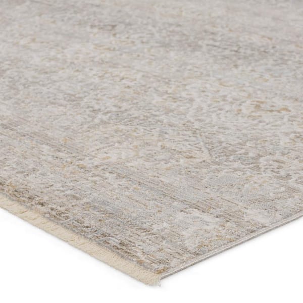Wayreth Taupe/Silver 7 ft. 10 in. x 10 ft. 10 in. Floral Indoor Area Rug
