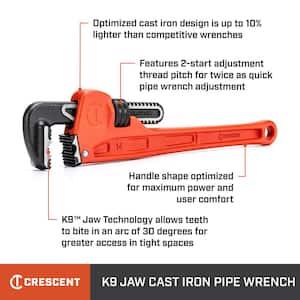 14 in. Cast Iron K9 Jaw Pipe Wrench