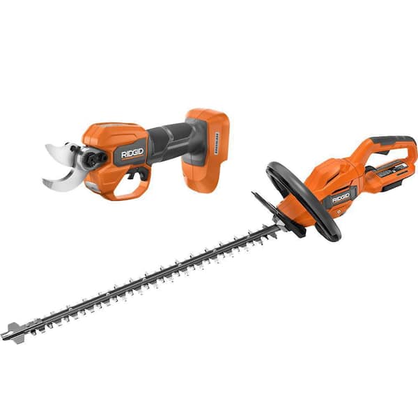 RIDGID 18-Volt Brushless 22 in. Cordless Hedge Trimmer and Pruning