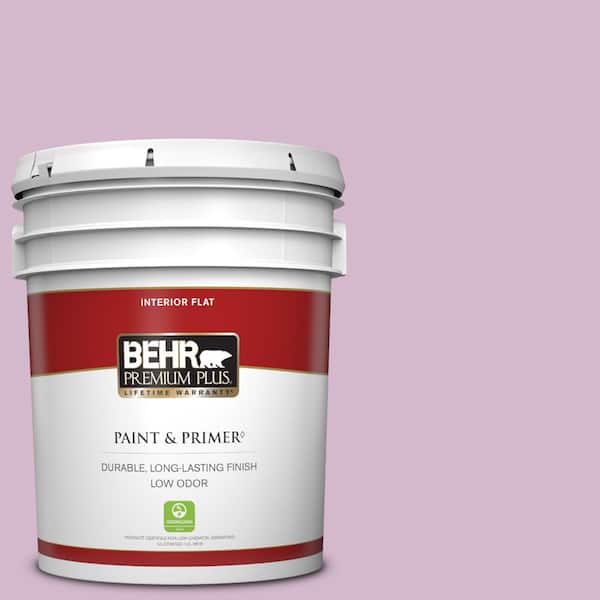 BEHR PREMIUM PLUS 5 gal. #M110-3 Bedazzled Flat Low Odor Interior Paint & Primer