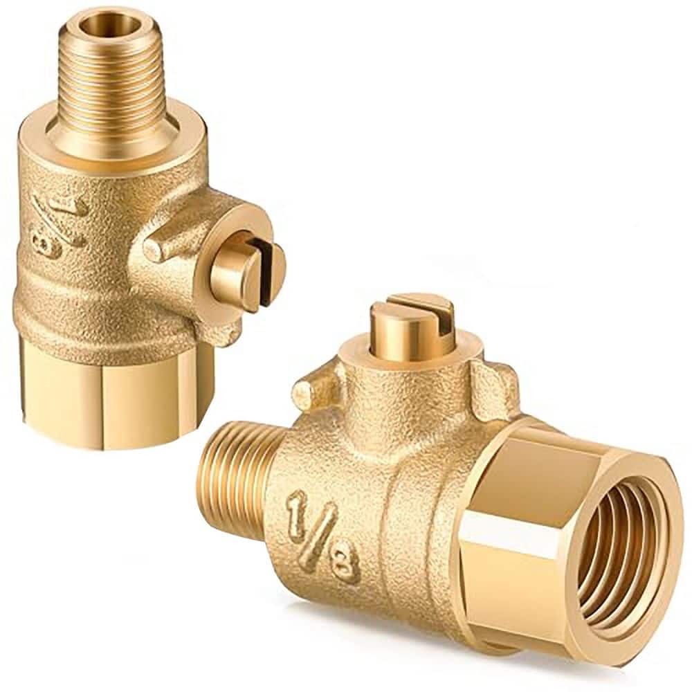 2 Pcs 1/8'' Male x 1/4'' Female Test Cock and PTFE Sealant Tape for Backflow Valve, Brass Test Cock for Preventing leaks price history on PriceWatchPro