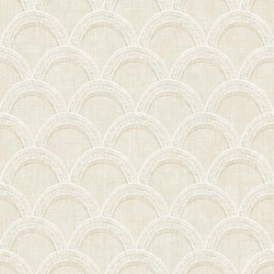 Bixby Beige Geometric Paper Strippable Roll (Covers 56.4 sq. ft.)