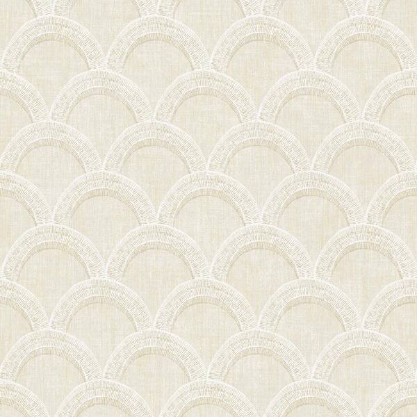 Chesapeake Bixby Beige Geometric Paper Strippable Roll (Covers 56.4 sq. ft.)