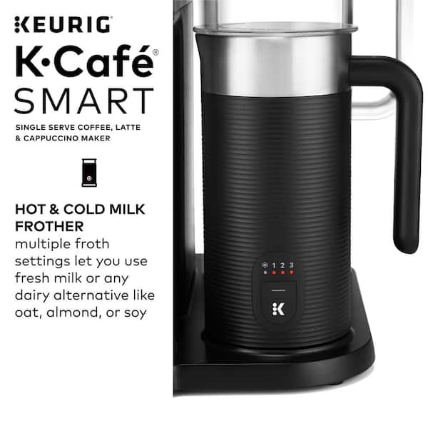 Keurig Cafe Smart Single Serve Cup Black Coffee Maker with Frother