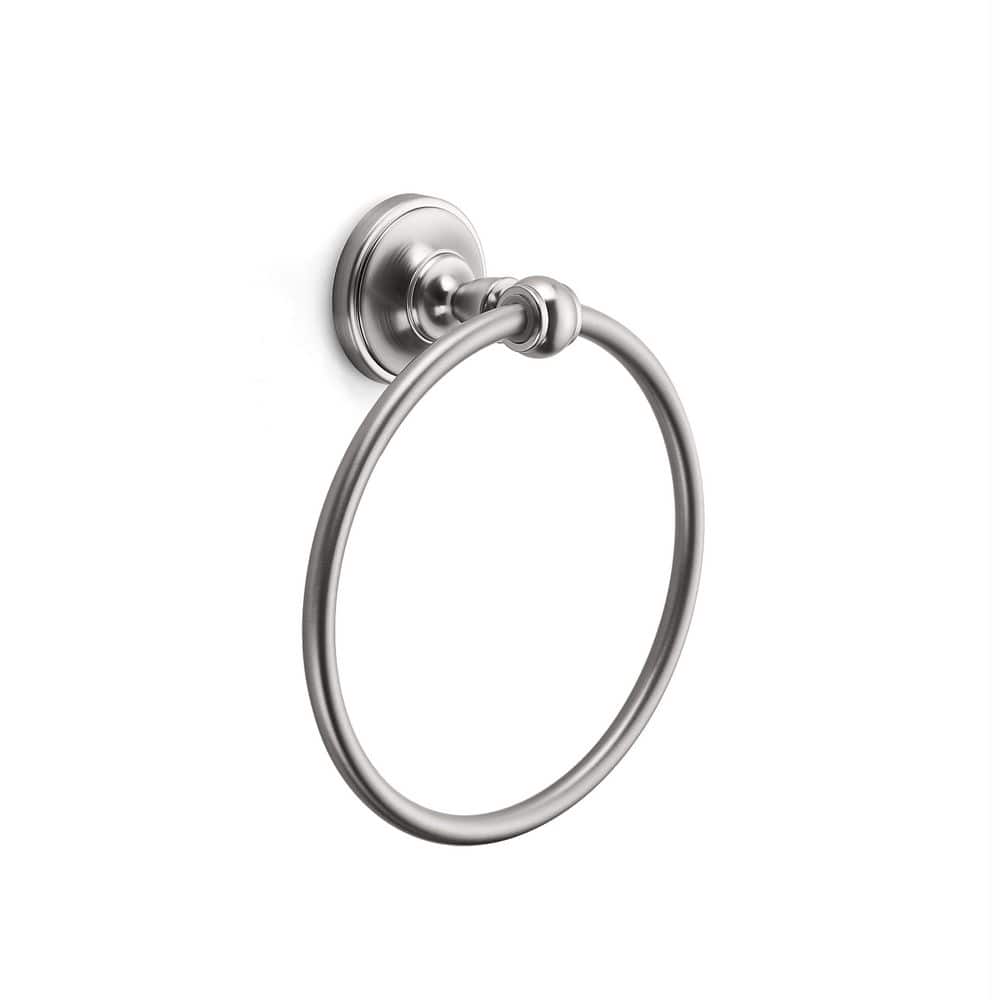 Wall Mounted 6.50 in. Face Towel Ring in Brushed Nickel, Heavy-Duty Hand Towel Holder for Bathroom, Corrosion-Resistant price history on PriceWatchPro