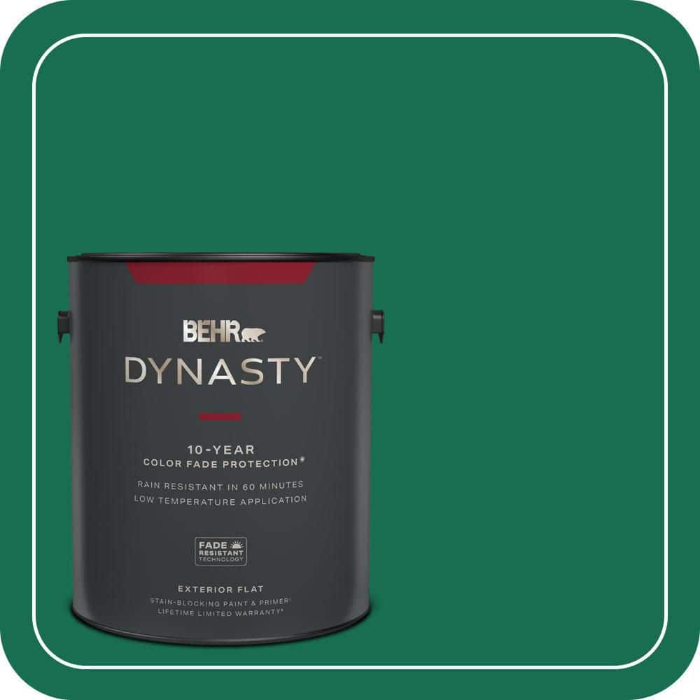 1 gal. #S-H-470 Precious Emerald Flat Exterior Stain-Blocking Paint & Primer price history on PriceWatchPro