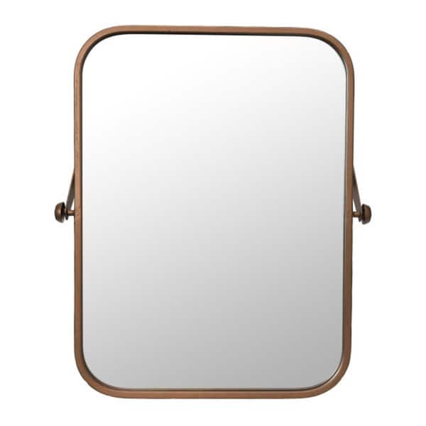 Storied Home 20.5 in. W x 24 in. H Round Edge Metal Framed Copper Finish Decorative Mirror
