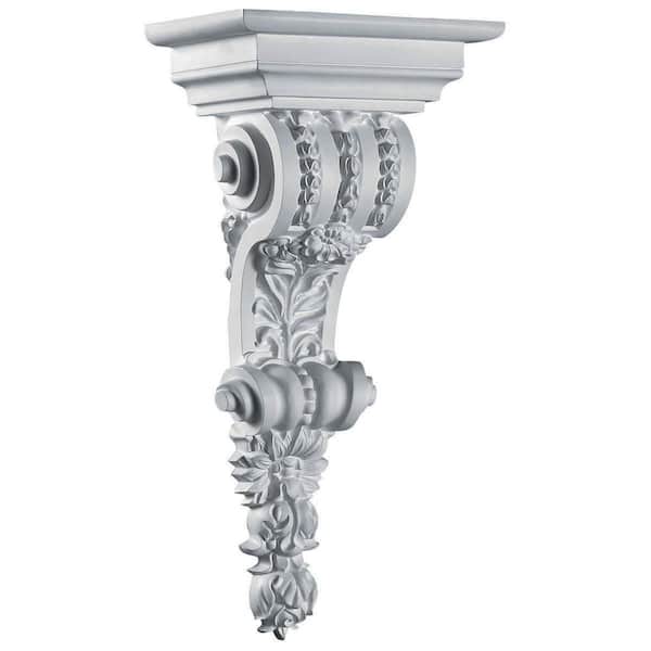 9-1/2 in. x 6-5/8 in. x 20-1/8 in. Primed Polyurethane Marseille Corbel
